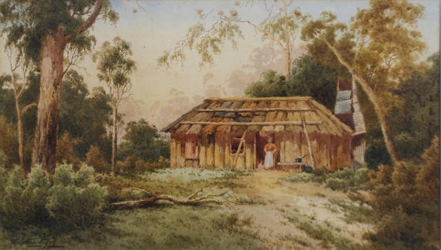 Appraisal: Gladstone Eyre - Landscape with Hut watercolour signed 'Gladstone Eyre'