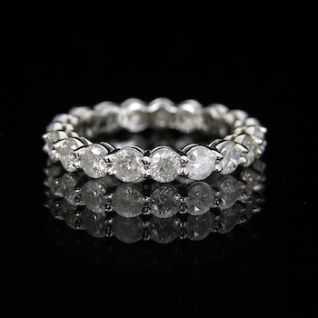 Appraisal: An k White Gold and Diamond Eternity Band Carat k