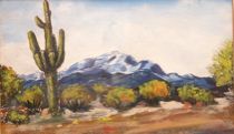 Appraisal: California School th Century Cactus Watercolor on paper Although signed