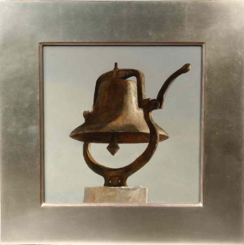 Appraisal: OIL ON PAPER LAID TO PANEL - 'The Bell' by