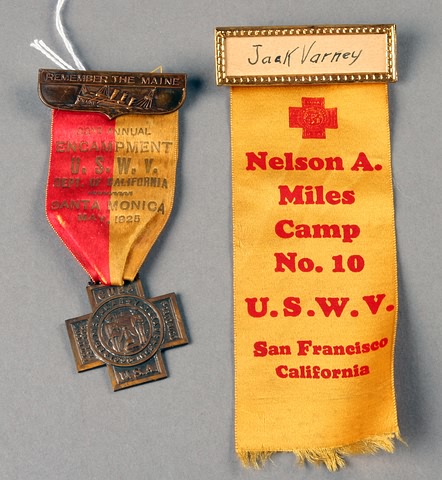 Appraisal: USWV Badges Department of California Nelson Miles Camp No San