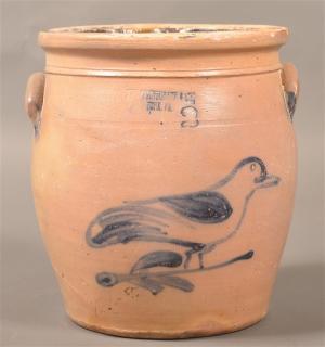 Appraisal: Pfaltzgraff Bird Dec Gallon Stoneware Crock Pfaltzgraff Co York PA