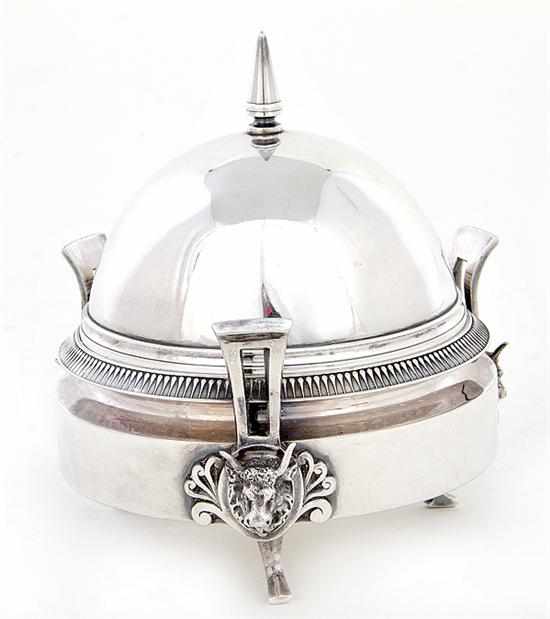 Appraisal: Gorham Co coin silver butter dish Rhode Island circa -