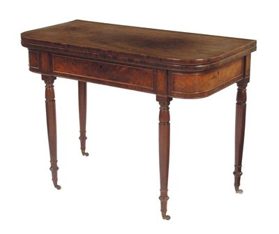 Appraisal: An early th century mahogany card table the D shape