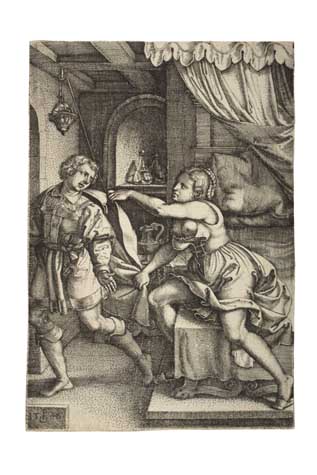 Appraisal: GEORG PENCZ Three engravings Joseph Telling his Dreams Joseph Lowered