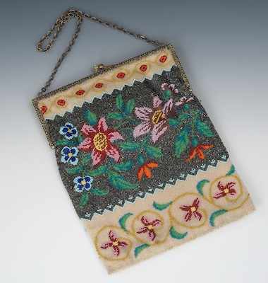 Appraisal: A Victorian Beaded Purse Measuring apprx x - the brightly