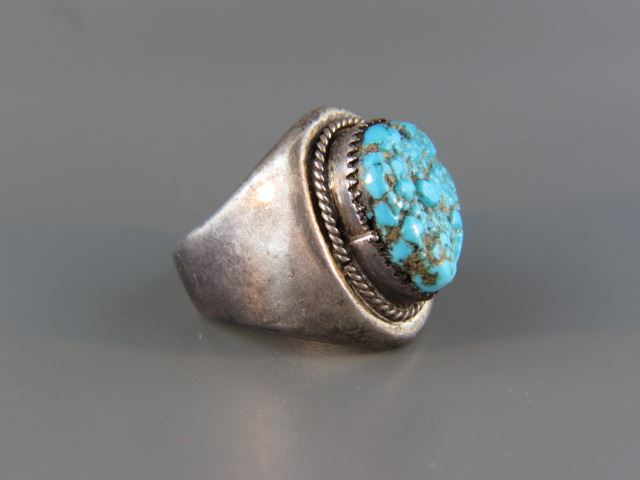 Appraisal: Indian Turquoise Man's Ring early currently size