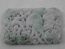 Appraisal: A finely carved Chinese jade pendant approx x cm