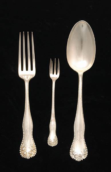 Appraisal: A sterling partial flatware setGorham Mfg Co Providence RILancaster monogrammed