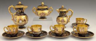 Appraisal: Thirteen Piece Royal Vienna Cobalt Porcelain Tea S Thirteen Piece