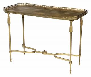 Appraisal: Fine Art Deco Gilt Bronze and Mirror Top Dressing Table