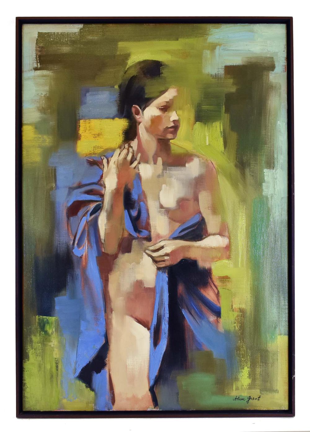 Appraisal: ADAM GROCHOWSKI GRANT POLISH AMERICAN - Female Nude Draped in