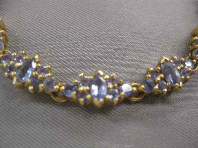 Appraisal: Tanzanite Bracelet marquise round gems in k yellow gold ''