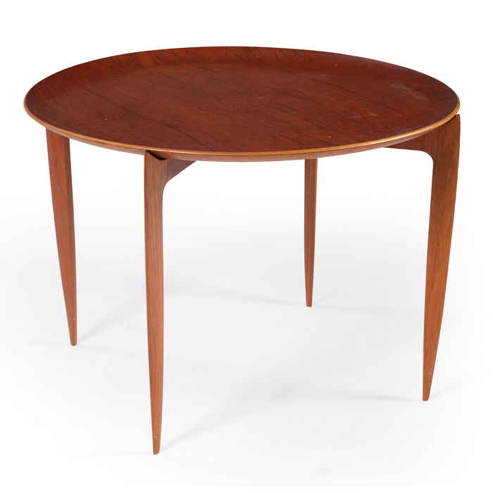 Appraisal: Fritz Hansen tray table made in Denmark removable teak tray