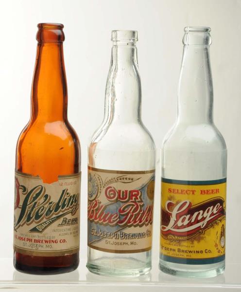 Appraisal: Lot Of Pre-Prohibition St Joseph Bottles This lot includes a