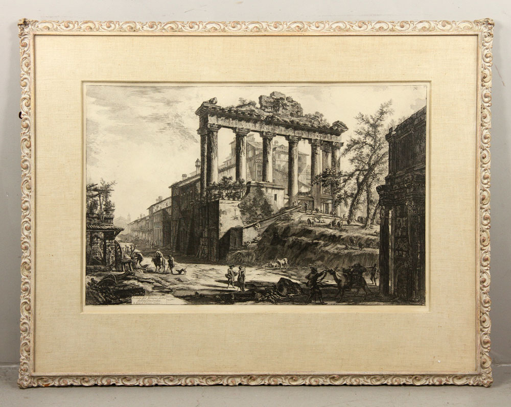 Appraisal: - Piranesi Veduta del Tempio detto della Concordia Print Giambattista