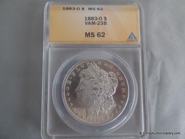 Appraisal: -O Morgan MS Silver Dollar Coin VAM- BGraded and capsulated