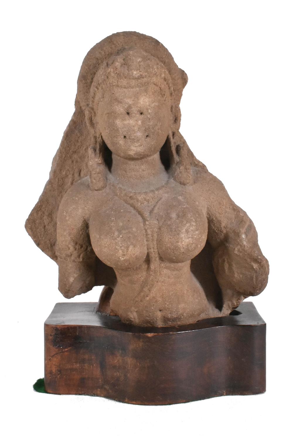 Appraisal: SOUTHEAST INDIAN SANDSTONE FIGURE OF PARVATI th thru th Century