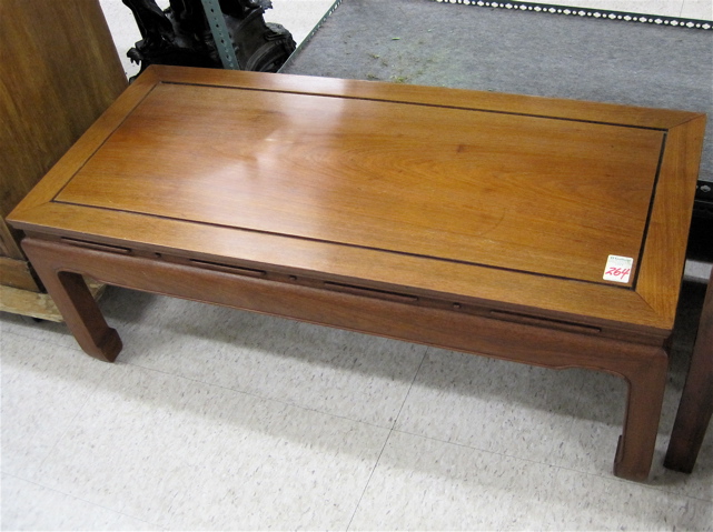 Appraisal: CHINESE ROSEWOOD COCKTAIL TABLE Hong Kong th century having a