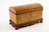 Appraisal: BOX - Early miniature blanket box of Bird's-eye Maple and