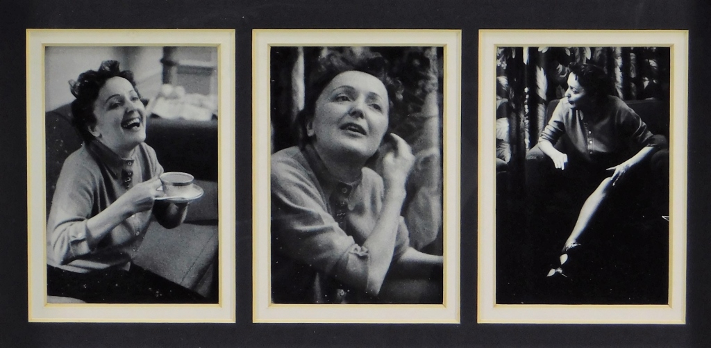 Appraisal: TED WILLIAMS PHOTOGRAPH TRIPTYCH OF EDITH PIAF United States -