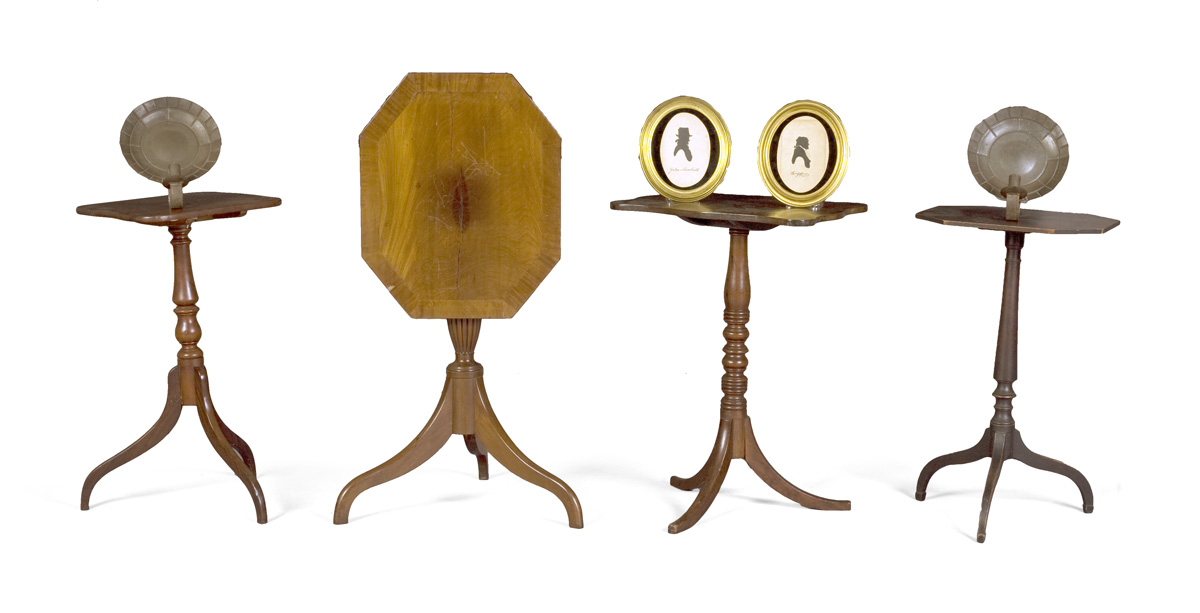 Appraisal: FEDERAL MAHOGANY TILT-TOP CANDLESTAND WITH SERPENTINE EDGE Height inches top