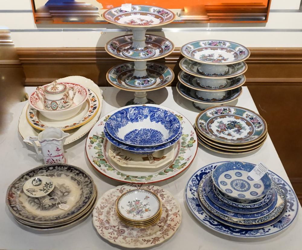 Appraisal: Collection of Assorted Predominantly English Transferware Table Articles