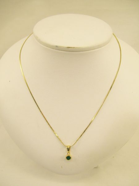 Appraisal: kt Brazilian Emerald Necklace kt yellow gold chain and pendant