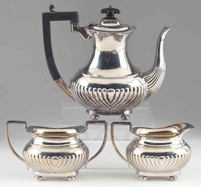 Appraisal: George V Silver Tea Set Birmingham ''W A'' sponsor's mark