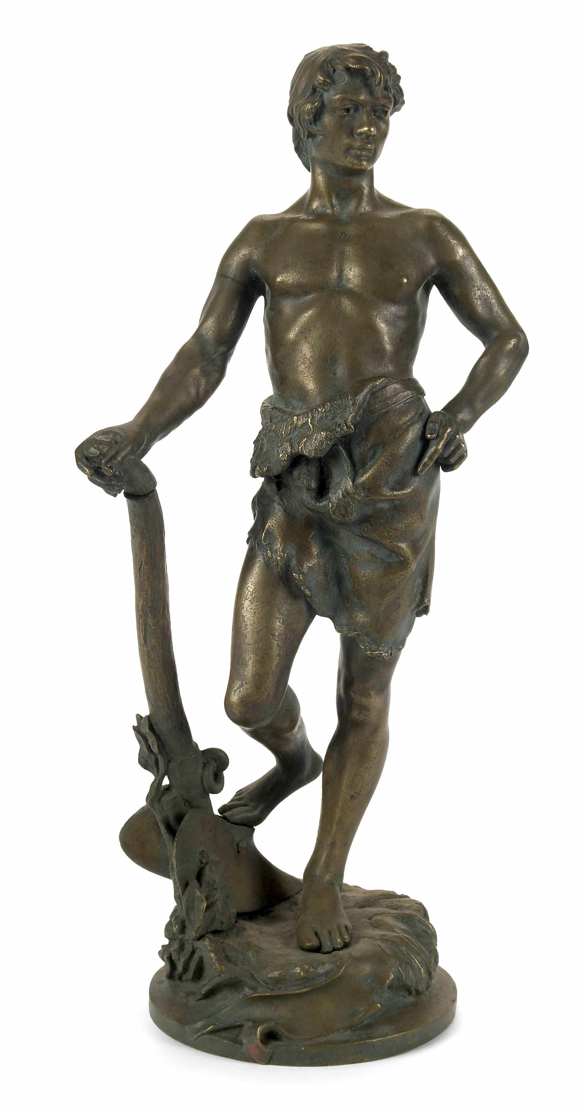 Appraisal: Property of various owners A Continental bronze figure of a