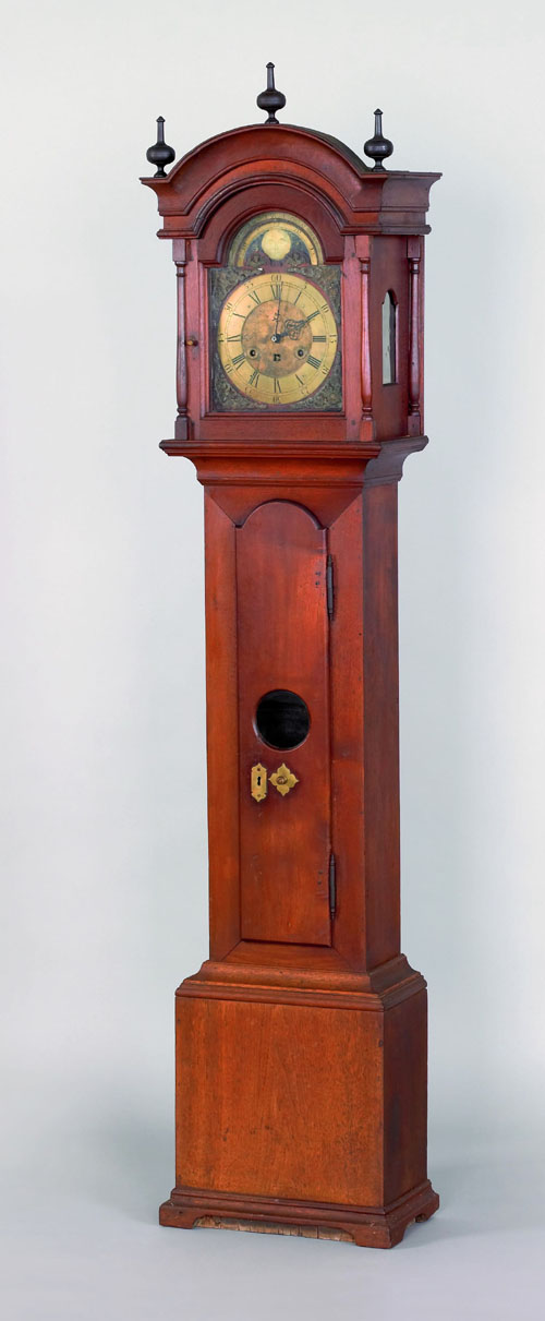 Appraisal: Important York County Pennsylvania Queen Anne walnut tall case clock