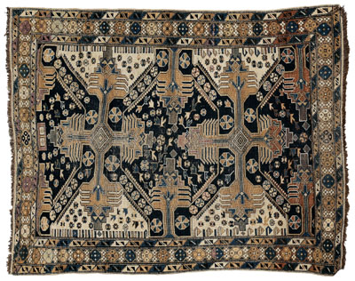 Appraisal: Finely woven Shirvan rug central panel with cross d