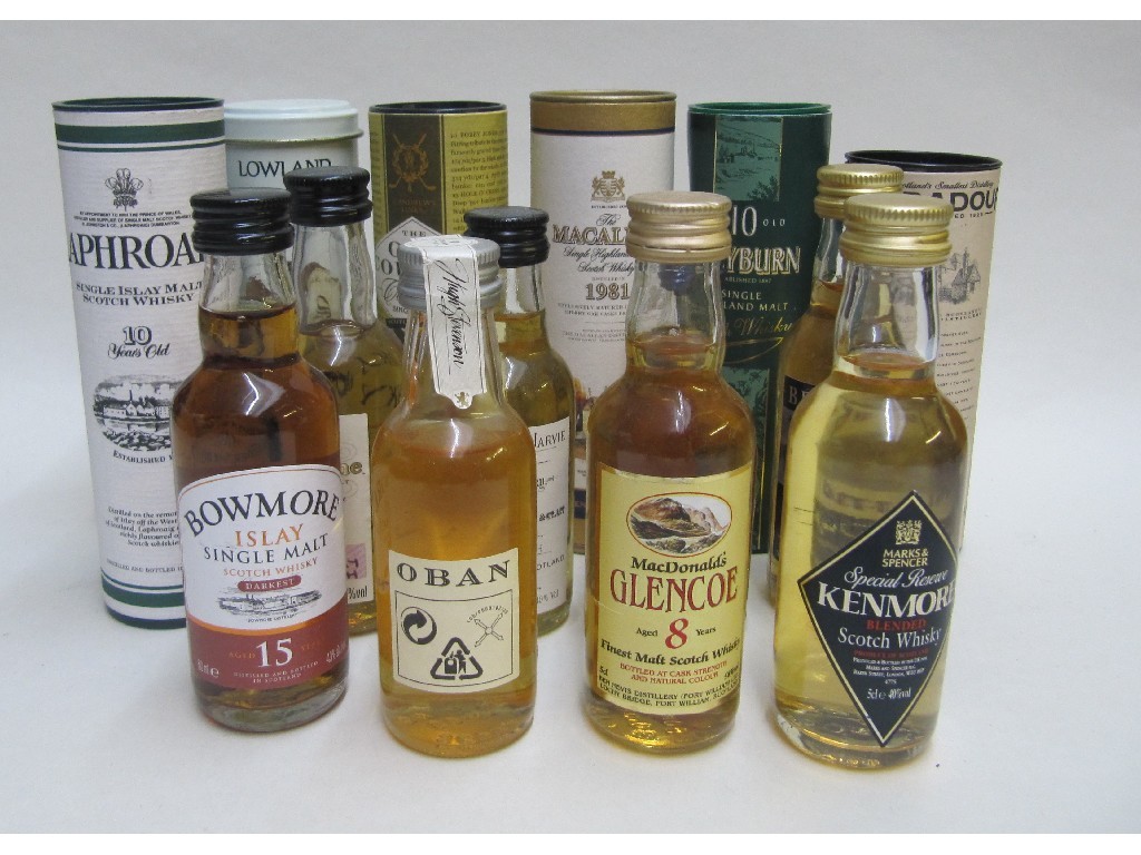 Appraisal: Selection of Whisky Miniatures including Thomson's Deerstalker The Monarch Chivas