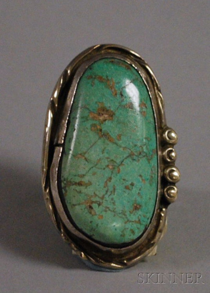 Appraisal: Native American Southwest Turquoise and Silver Ring