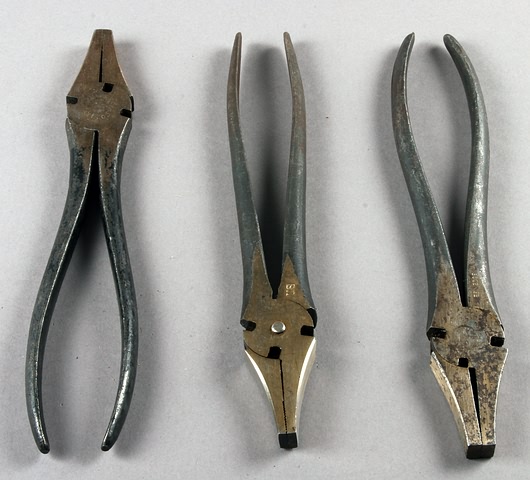 Appraisal: M wire cutters marked US Button Pliers on both sides