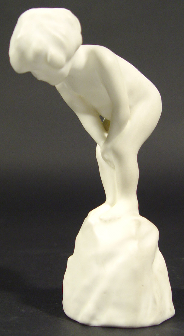 Appraisal: Royal Doulton prototype young girl peering into a rockpool printed