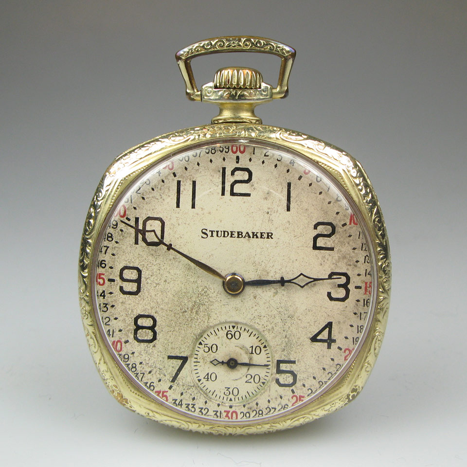 Appraisal: Southbend Studebaker Openface Pocket Watch circa size jewel movement with