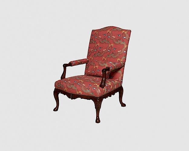 Appraisal: George II Carved Mahogany Gainsborough Armchair mid th century George