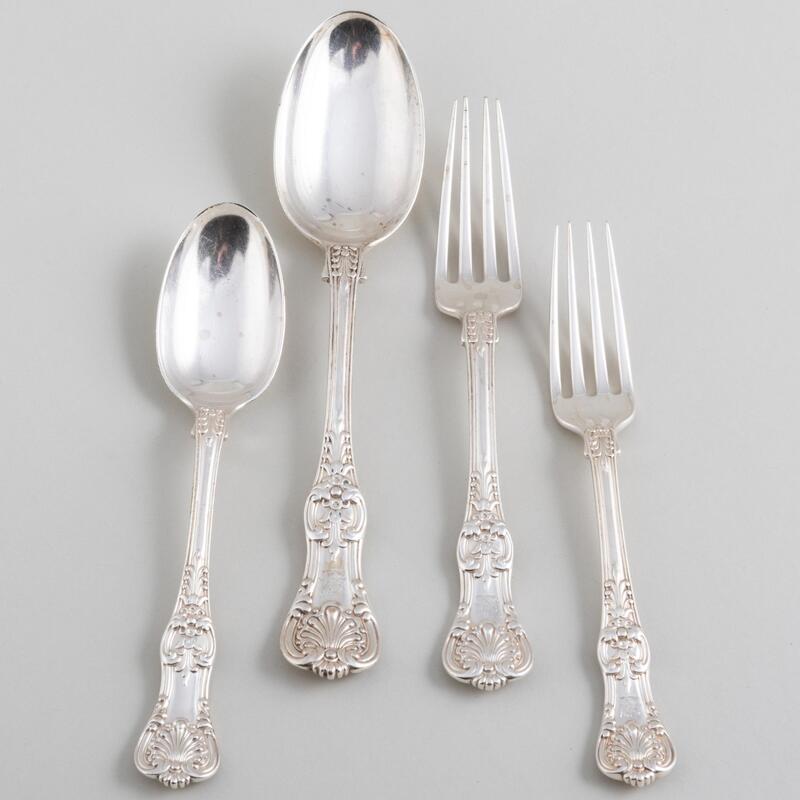 Appraisal: Tiffany Co Silver Part Flatware Service in the 'King's' Pattern