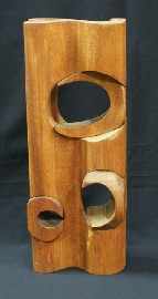 Appraisal: Brian Willsher English born Untitled carved wood signed and dated