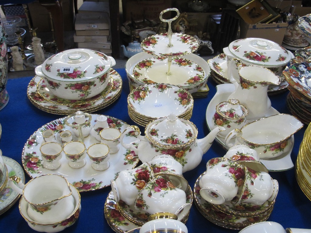 Appraisal: Royal Albert Old Country Roses tea and dinner set