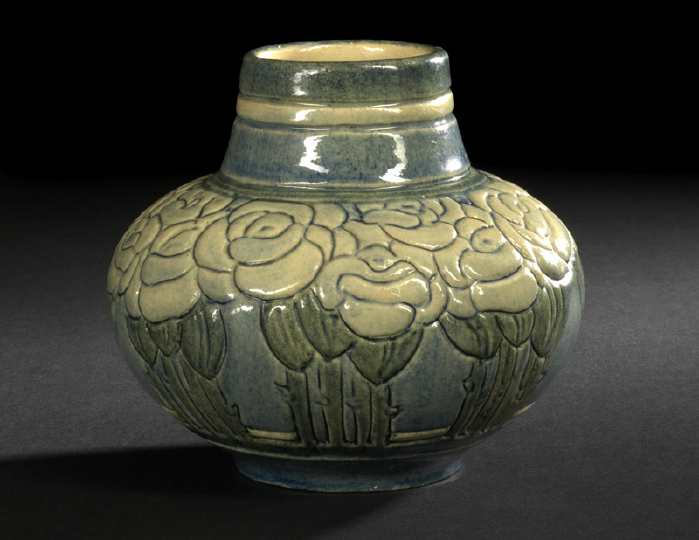 Appraisal: Newcomb College Pottery High-Glaze Vase decorated by Maria Levering Benson