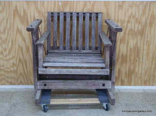 Appraisal: Vintage Single Seat Patio - Porch Glider SwingThis is a