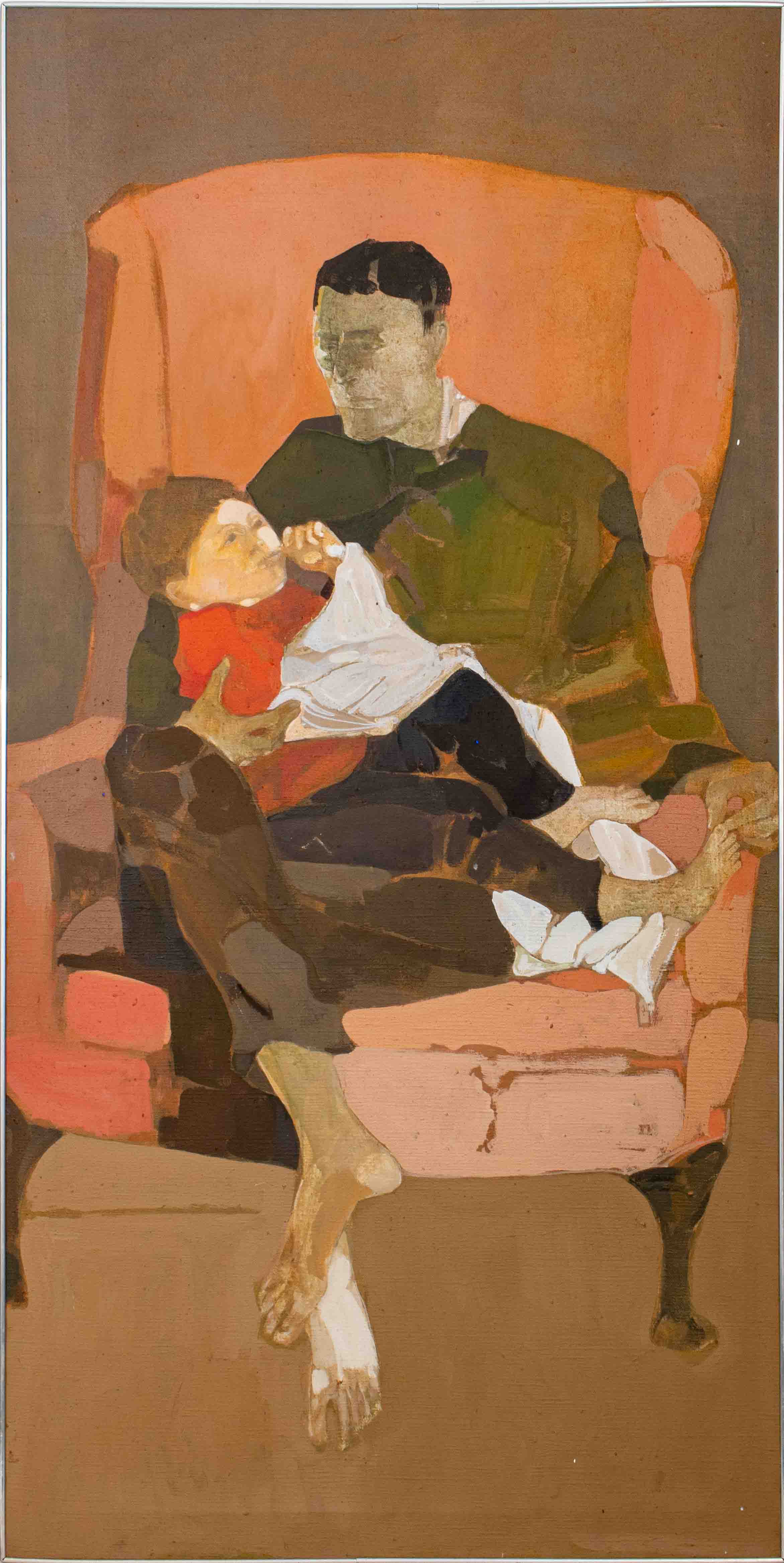 Appraisal: CORNELIS RUHTENBERG MAN CHILD ACRYLIC ON CANVAS Cornelis Ruhtenberg Latvian