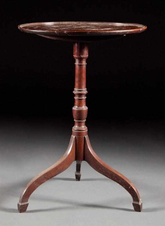 Appraisal: Federal mahogany tilt-top candlestand Middle Atlantic States first quarter- th