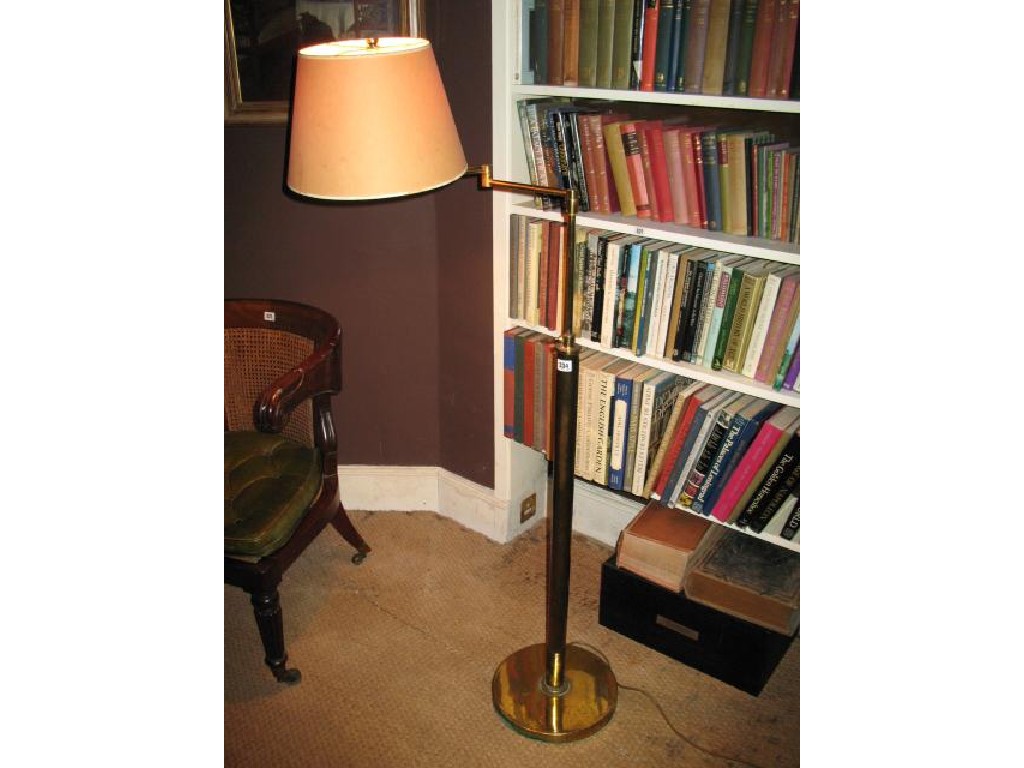 Appraisal: A MODERN BRASS LIBRARY STANDARD LAMP with an adjustable arm