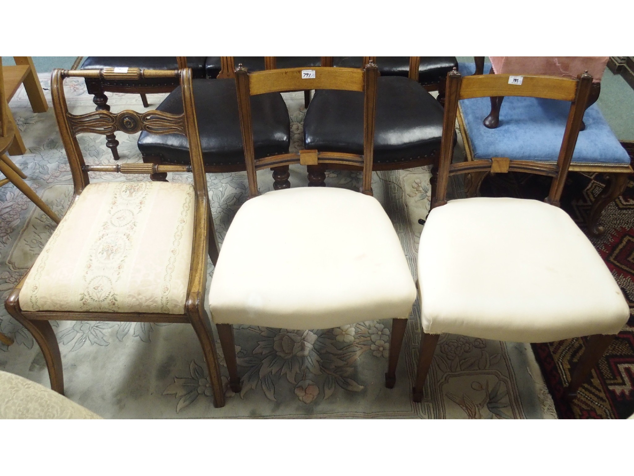 Appraisal: A pair of mahogany Regency chairs and another