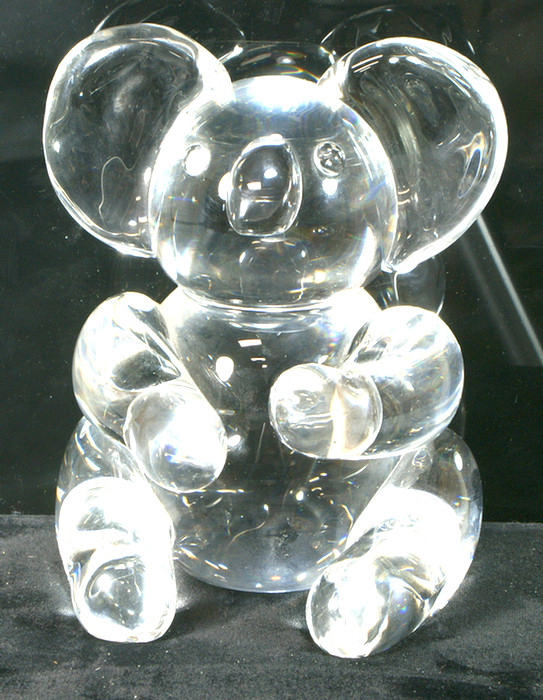 Appraisal: Steuben crystal koala bear inscribed Steuben total height Over all