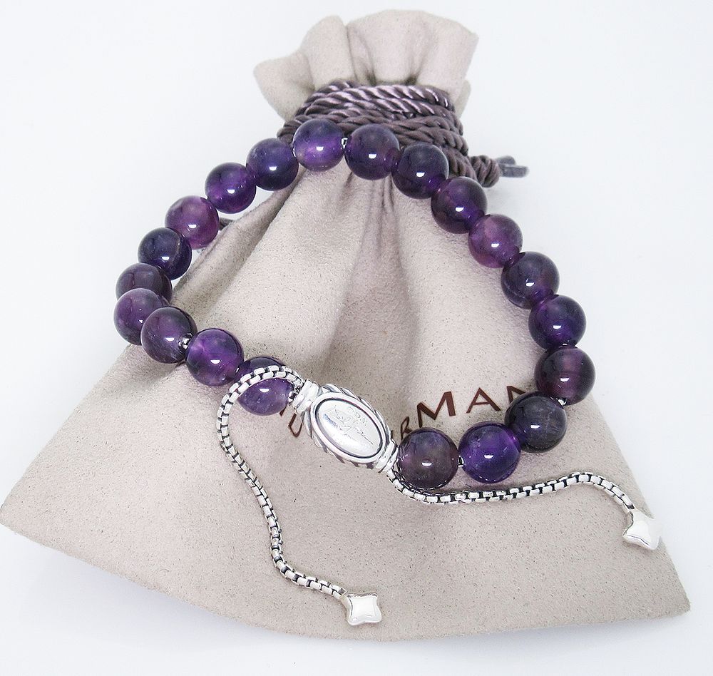 Appraisal: David Yurman Silver Spiritual mm Bead Amethyst David Yurman Sterling