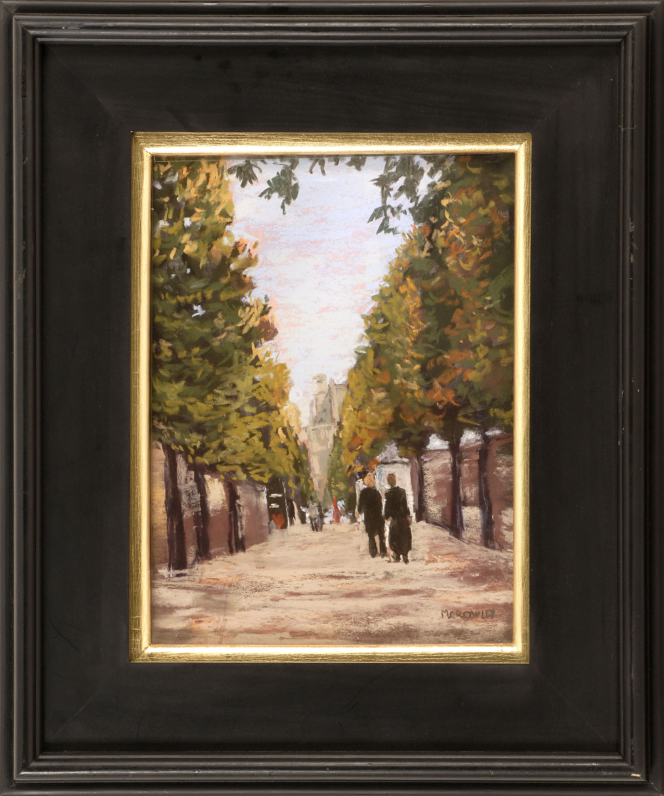 Appraisal: MARIANNE CROWLEYAmerican ContemporaryParisian Stroll Signed lower right M Crowley Pastel